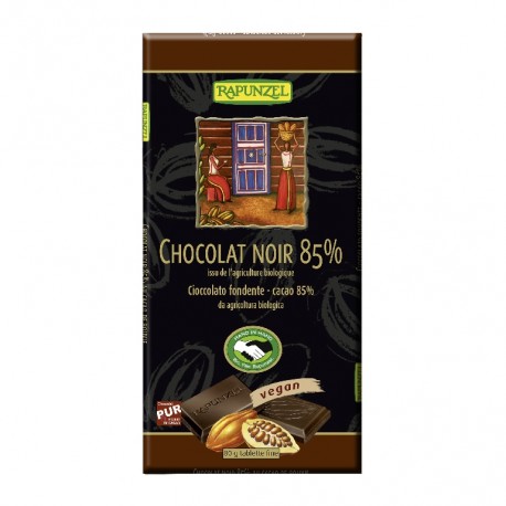 TABLETA CHOCOLATE 85% CACAO RAPUNZEL 80G