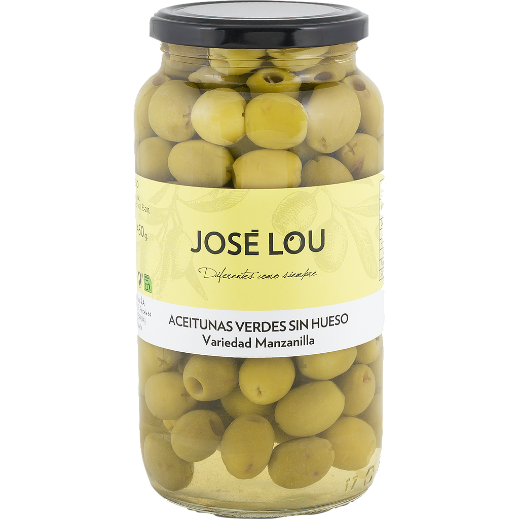 ACEITUNAS VERDES SIN HUESO MANZANILLA José Lou 370 g